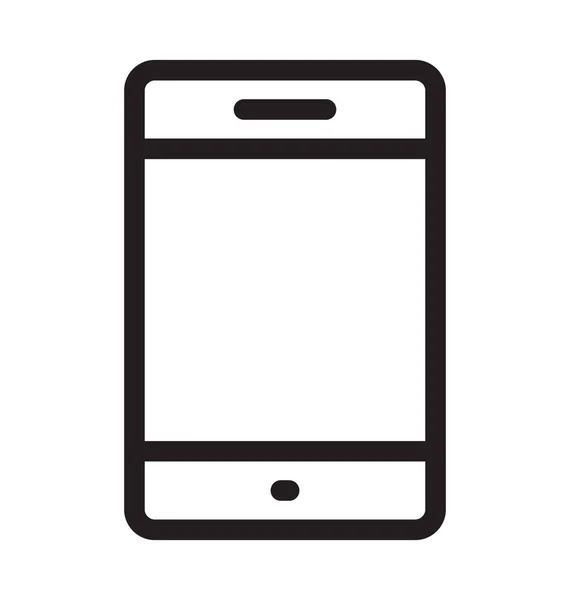 Icône Contour Vectoriel Mobile — Image vectorielle