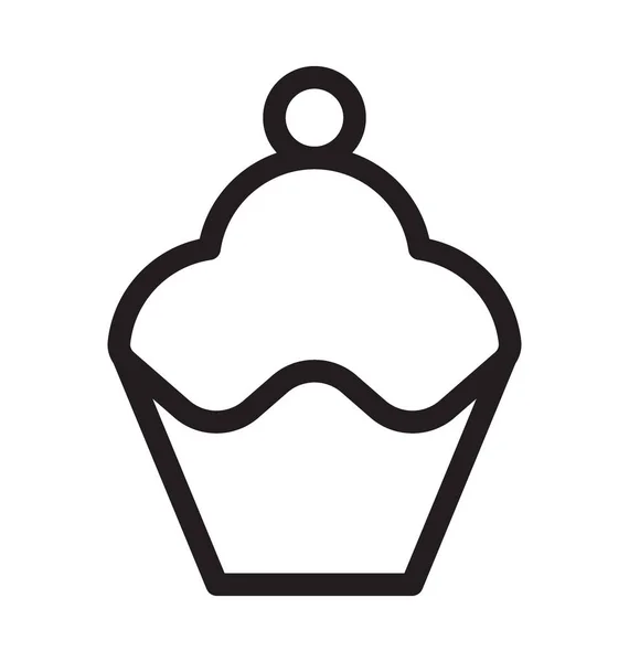 Icona Del Profilo Vettoriale Cupcake — Vettoriale Stock