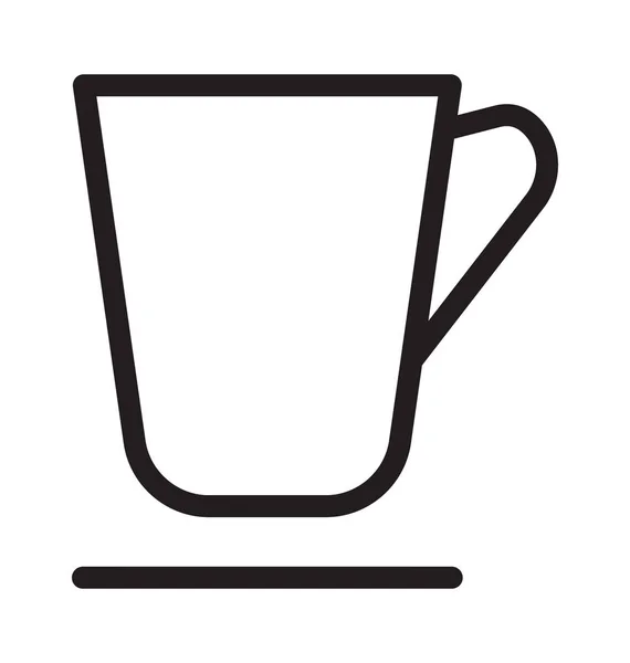 Teacup Vector Outline Icon — Stock Vector