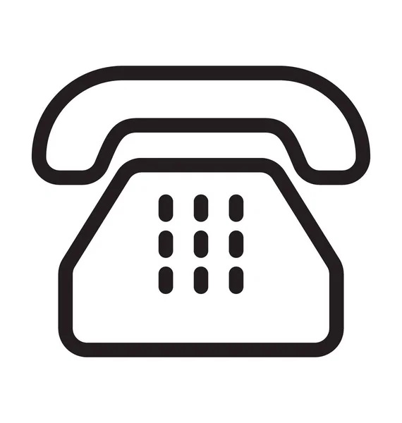 Vintage Telefon Vektor Umriss Symbol — Stockvektor