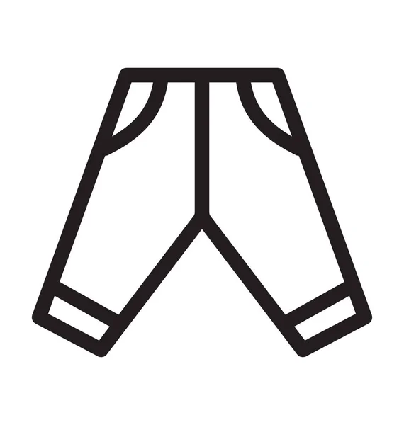 Pantalon Genou Vecteur Contour Icône — Image vectorielle
