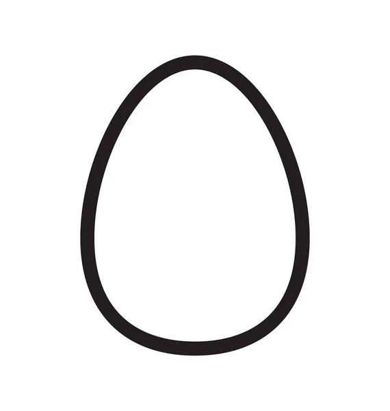 鸡蛋矢量轮廓图标 — 图库矢量图片
