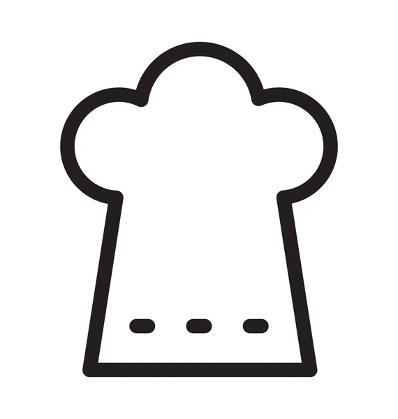 Icona Del Profilo Vettoriale Del Cappello Dello Chef — Vettoriale Stock
