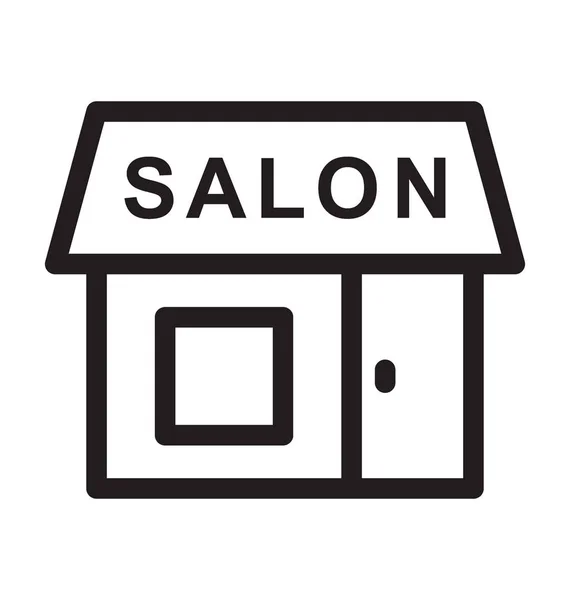 Salon Vektor Umriss Symbol — Stockvektor