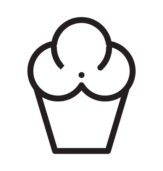 Ícone Esboço Vetor Muffin —  Vetores de Stock