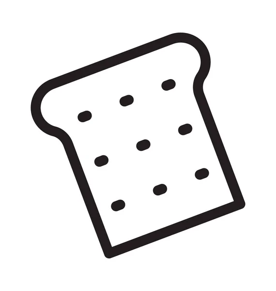 Toast Vektorové Obrysy Ikona — Stockový vektor