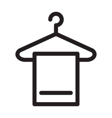 Havlu askısı vektör anahat simgesini