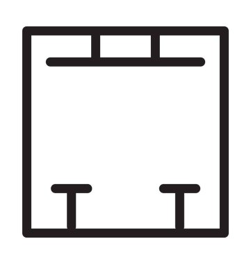 Tartı makine vektör anahat simgesini