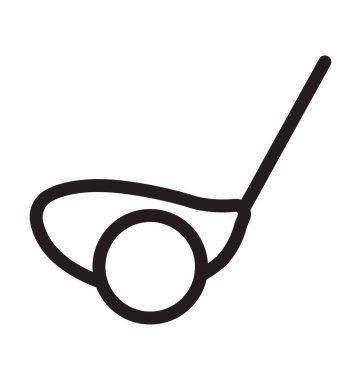 Golf vektör anahat simgesini Hit