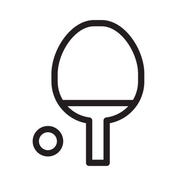 Ping Pong vektör anahat simgesini