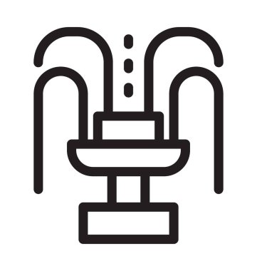 Çeşme vektör anahat simgesini