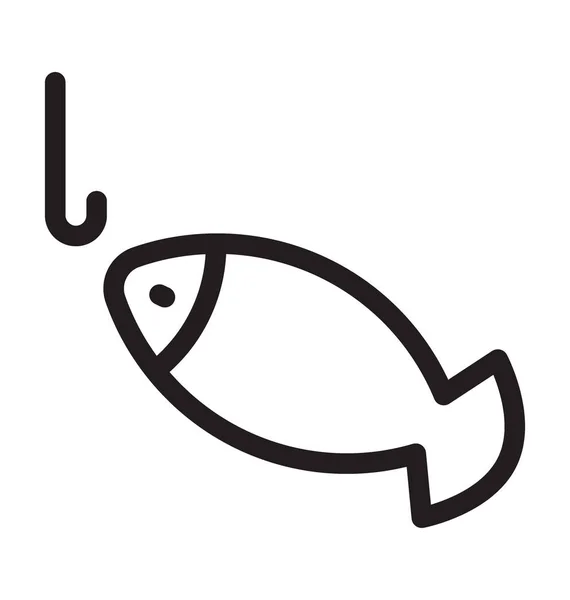 Gancho Pesca Vector Esboço Ícone — Vetor de Stock