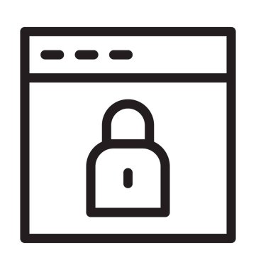 Web sayfası güvenlik satırı vektör simgesi