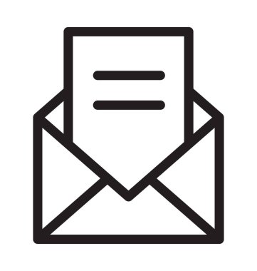 Gelen kutusu satırı vektör simgesi