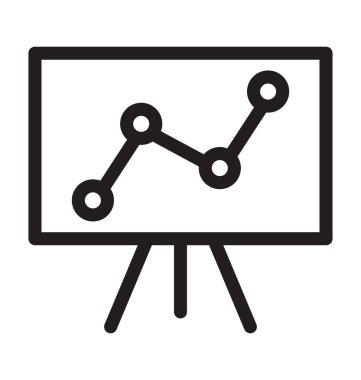 Grafik sunum çizgi vektör simgesi