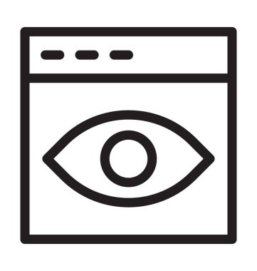 Web görünürlüğü satırı vektör simgesi