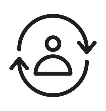 Kullanıcı çizgi vektör simgesi Yenile