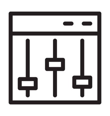 ekolayzır çizgi vektör simgesi