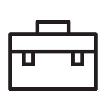 Okul çantası satırı vektör simgesi