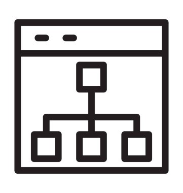 hiyerarşi çizgi vektör simgesi