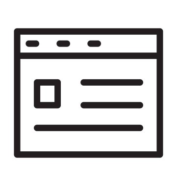 Web sayfası satırı vektör simgesi