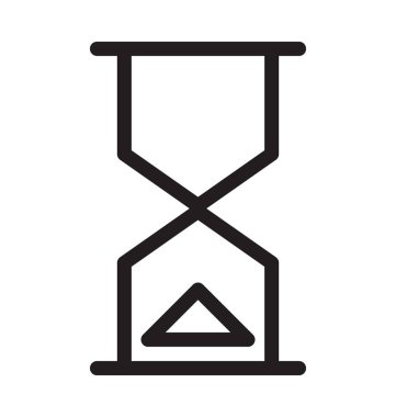 kum saati çizgisi vektör simgesi