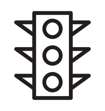 Trafik sinyalleri satırı vektör simgesi