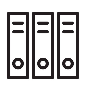 Dosya klasörleri satırı vektör simgesi