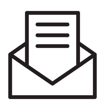 Gelen kutusu satırı vektör simgesi