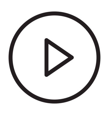 Düğme satırı vektör simgesi oynamak