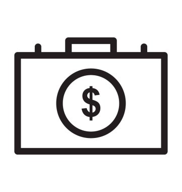 Para çantası satırı vektör simgesi