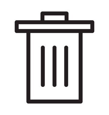 Çöp Kovası satırı vektör simgesi