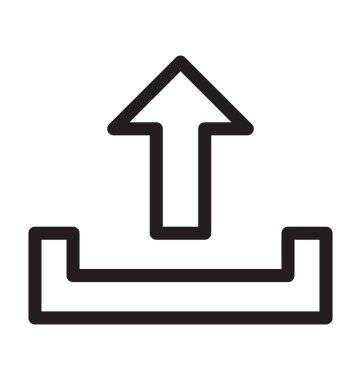 Tepsi satırı vektör simgesi yükleme