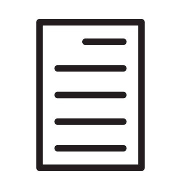 belge satırı vektör simgesi