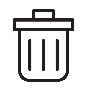 Çöp Kovası satırı vektör simgesi