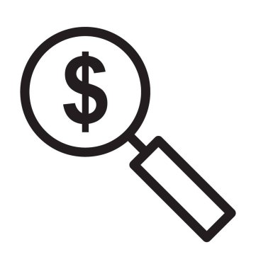 Finans çizgi vektör simge arama