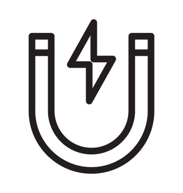 mıknatıs çizgisi vektör simgesi