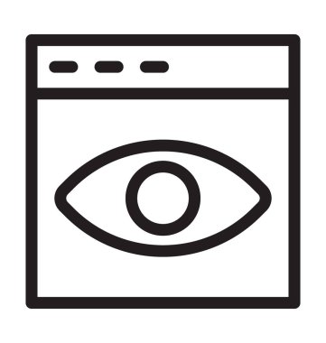 Web görünürlüğü satırı vektör simgesi