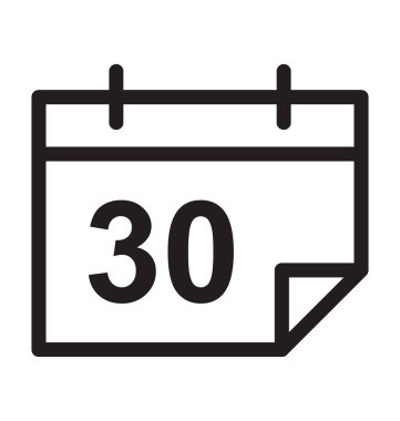 takvim çizgisi vektör simgesi