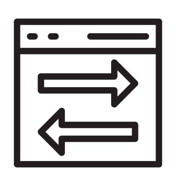 Web yönlü satırı vektör simgesi