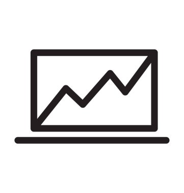 Grafik rapor çizgi vektör simgesi