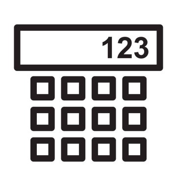 Tuş takımı satırı vektör simgesi