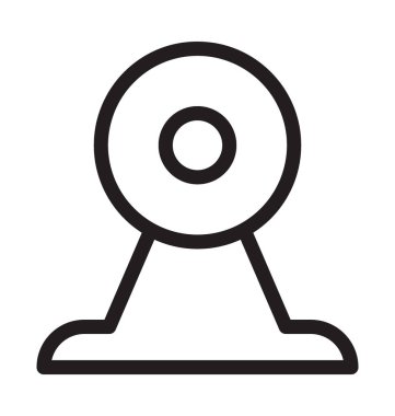 Webcam çizgi vektör simgesi