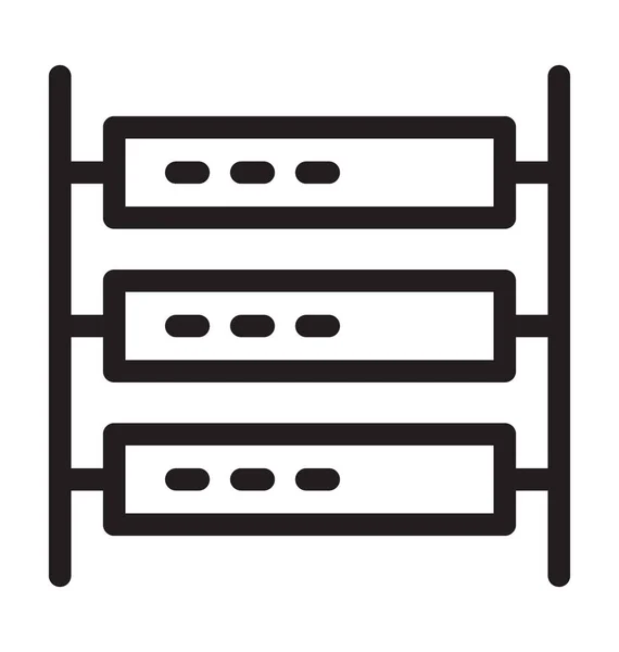 Database Line Vector Icon — Stock Vector