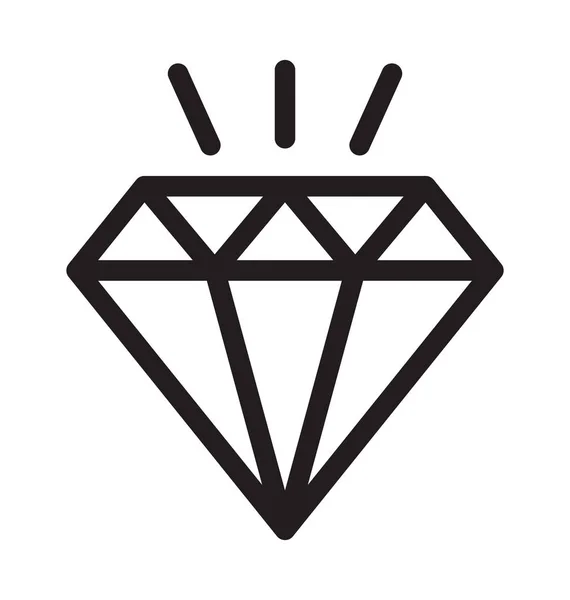 Diamond Line Vektor Icon — Stock vektor
