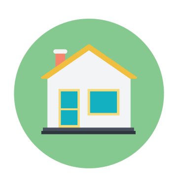 Ev renkli vektör çizim