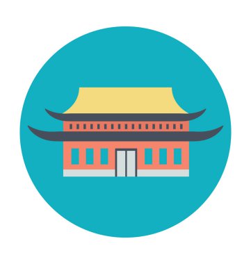 Pagoda vektör çizim renkli