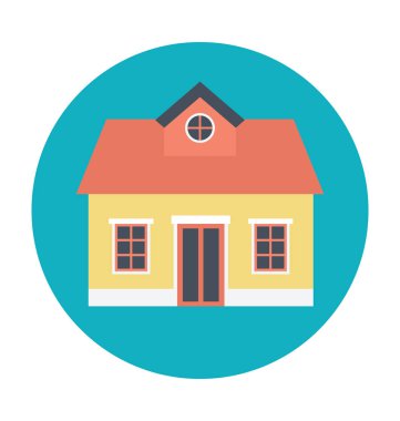 Kütüphane Binası vektör çizim renkli