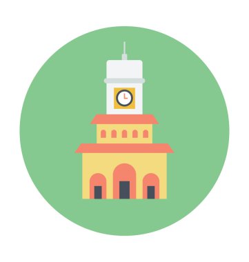 Tarihi bina vektör çizim renkli