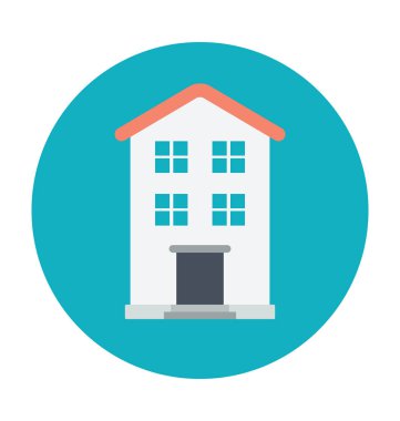 Konut renkli vektör çizim